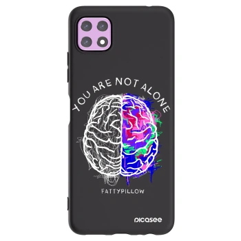 Picasee silikónový čierny obal pre Samsung Galaxy A22 A226B 5G - Brain - White