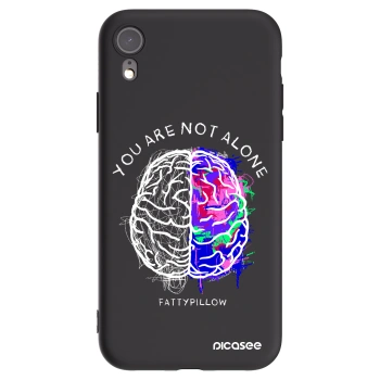 Picasee silikónový čierny obal pre Apple iPhone XR - Brain - White