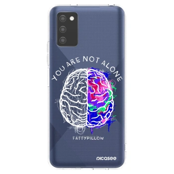 Picasee silikónový prehľadný obal pre Samsung Galaxy A02s A025G - Brain - White