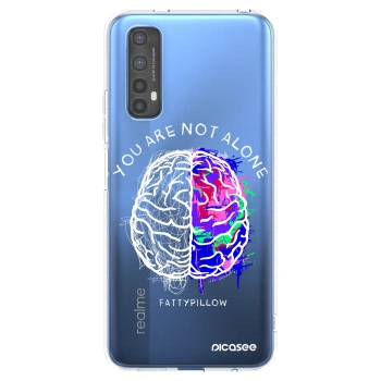 Picasee silikónový prehľadný obal pre Realme 7 - Brain - White