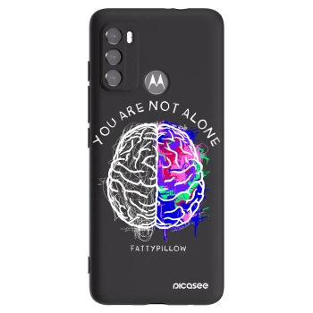 Picasee silikónový čierny obal pre Motorola Moto G60 - Brain - White