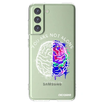 Picasee silikónový prehľadný obal pre Samsung Galaxy S21 FE 5G - Brain - White
