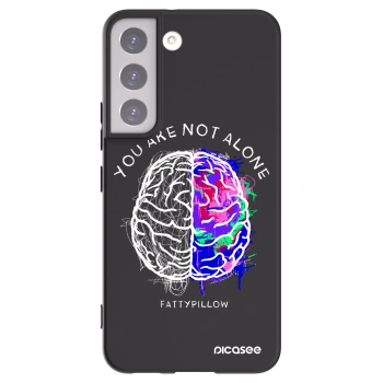 Picasee silikónový čierny obal pre Samsung Galaxy S22 5G - Brain - White