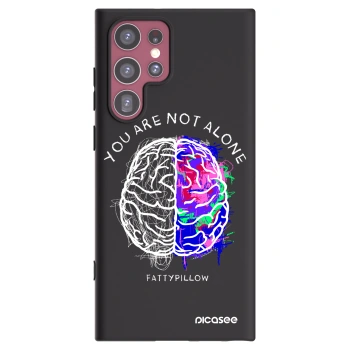 Picasee silikónový čierny obal pre Samsung Galaxy S22 Ultra 5G - Brain - White