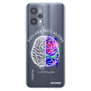 Picasee silikónový prehľadný obal pre Realme 9 Pro 5G - Brain - White