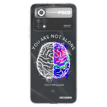 Picasee silikónový prehľadný obal pre Xiaomi Poco X4 Pro 5G - Brain - White