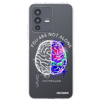 Picasee silikónový prehľadný obal pre Vivo V23 5G - Brain - White
