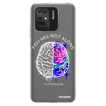 Picasee silikónový prehľadný obal pre Xiaomi Redmi 10C - Brain - White