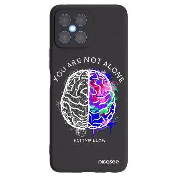 Picasee silikónový čierny obal pre Honor X8 4G - Brain - White