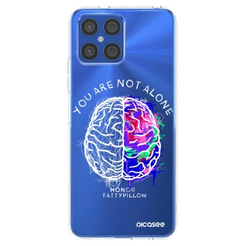 Picasee silikónový prehľadný obal pre Honor X8 4G - Brain - White