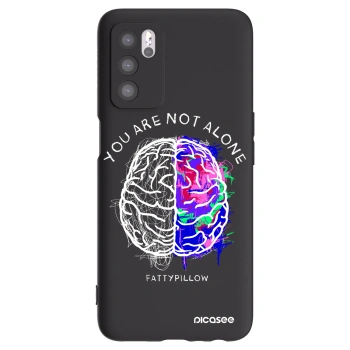 Picasee silikónový čierny obal pre OPPO A16s - Brain - White