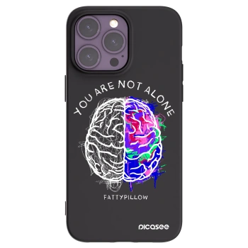 Picasee silikónový čierny obal pre Apple iPhone 14 Pro Max - Brain - White