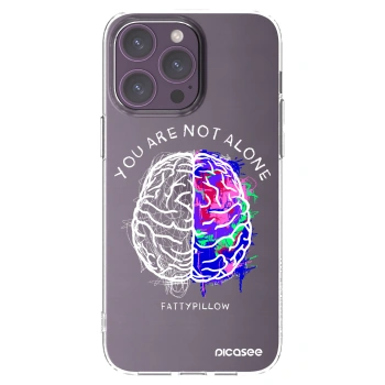 Picasee silikónový prehľadný obal pre Apple iPhone 14 Pro Max - Brain - White