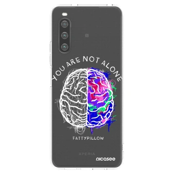 Picasee silikónový prehľadný obal pre Sony Xperia 10 IV 5G - Brain - White