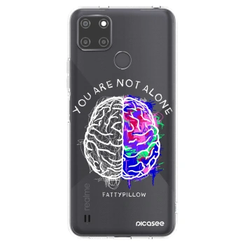 Picasee silikónový prehľadný obal pre Realme C21Y - Brain - White