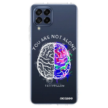 Picasee silikónový prehľadný obal pre Samsung Galaxy M53 5G - Brain - White