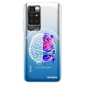Picasee silikónový prehľadný obal pre Xiaomi Redmi 10 (2022) - Brain - White