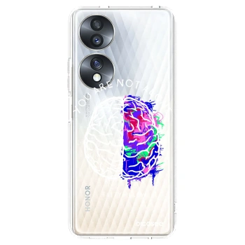 Picasee silikónový prehľadný obal pre Honor 70 - Brain - White