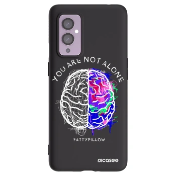 Picasee silikónový čierny obal pre OnePlus 9 - Brain - White