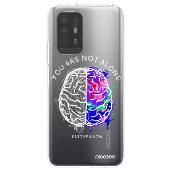 Picasee silikónový prehľadný obal pre OPPO A94 5G - Brain - White