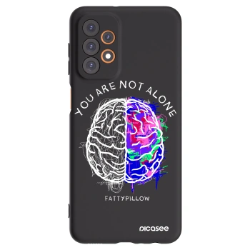 Picasee silikónový čierny obal pre Samsung Galaxy A23 A235F 4G - Brain - White