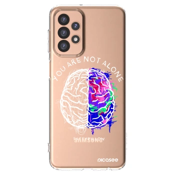 Picasee silikónový prehľadný obal pre Samsung Galaxy A23 A236B 5G - Brain - White