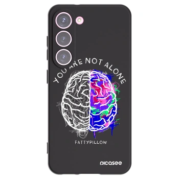 Picasee silikónový čierny obal pre Samsung Galaxy S23 5G - Brain - White