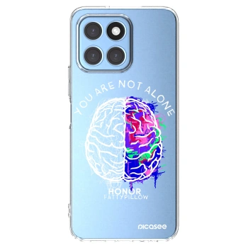 Picasee silikónový prehľadný obal pre Honor X8 5G - Brain - White