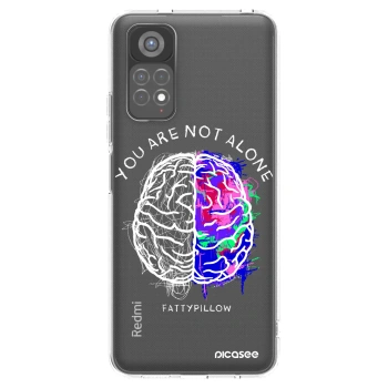 Picasee silikónový prehľadný obal pre Xiaomi Redmi Note 11S 5G - Brain - White