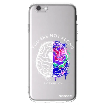 Picasee silikónový prehľadný obal pre Apple iPhone 6/6S - Brain - White