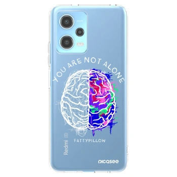Picasee silikónový prehľadný obal pre Xiaomi Redmi Note 12 5G - Brain - White