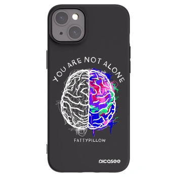 Picasee silikónový čierny obal pre Apple iPhone 15 Plus - Brain - White