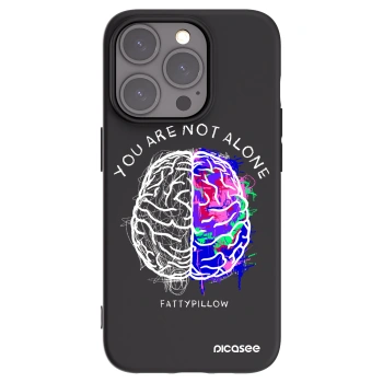 Picasee silikónový čierny obal pre Apple iPhone 15 Pro - Brain - White