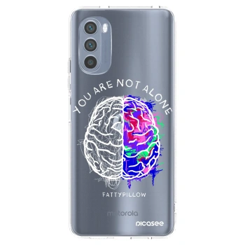 Picasee silikónový prehľadný obal pre Motorola Moto G62 - Brain - White