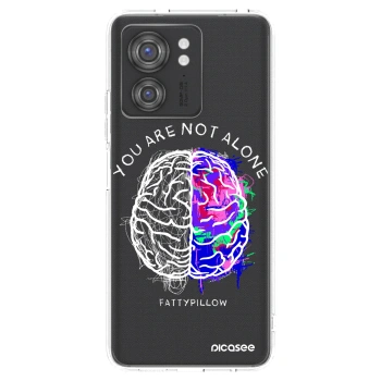 Picasee silikónový prehľadný obal pre Motorola Edge 40 - Brain - White