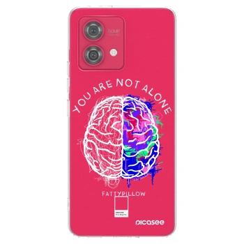 Picasee silikónový prehľadný obal pre Motorola Moto G84 5G - Brain - White