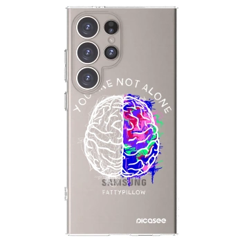 Picasee silikónový prehľadný obal pre Samsung Galaxy S24 Ultra S928B 5G - Brain - White