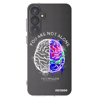 Picasee silikónový prehľadný obal pre Samsung Galaxy S23 FE S711B - Brain - White