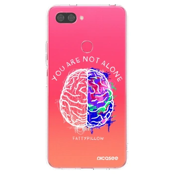 Picasee silikónový prehľadný obal pre Xiaomi Mi 8 Lite - Brain - White