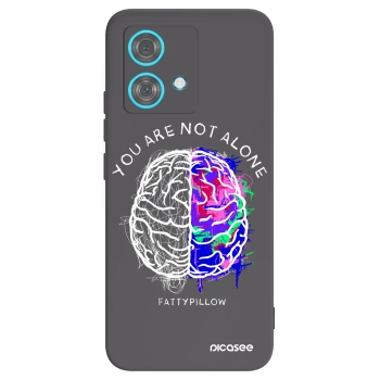 Picasee silikónový čierny obal pre Motorola Edge 40 Neo - Brain - White