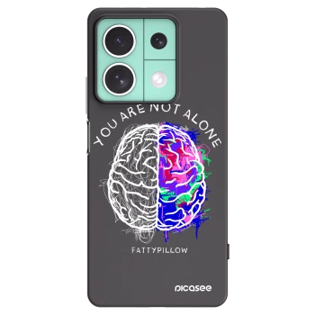 Picasee silikónový čierny obal pre Xiaomi Redmi Note 13 5G - Brain - White
