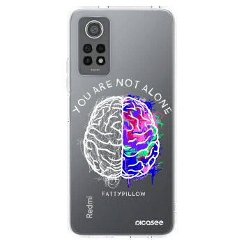Picasee silikónový prehľadný obal pre Xiaomi Redmi Note 12 Pro 4G - Brain - White