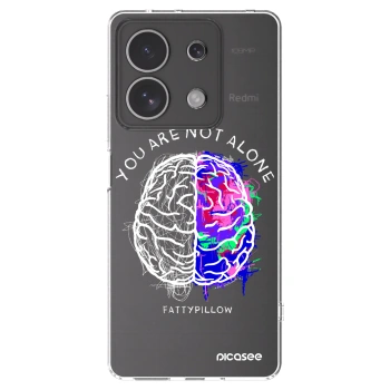 Picasee silikónový prehľadný obal pre Xiaomi Redmi Note 13 4G - Brain - White