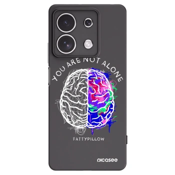 Picasee silikónový čierny obal pre Xiaomi Redmi Note 13 4G - Brain - White