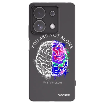 Picasee silikónový čierny obal pre Xiaomi Redmi Note 13 Pro 4G - Brain - White