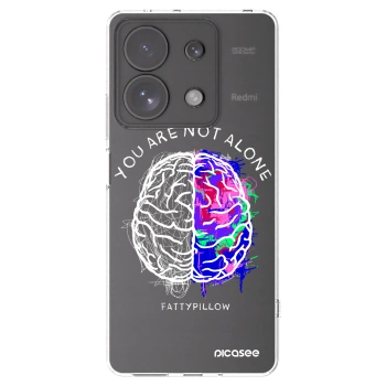 Picasee silikónový prehľadný obal pre Xiaomi Redmi Note 13 Pro 4G - Brain - White