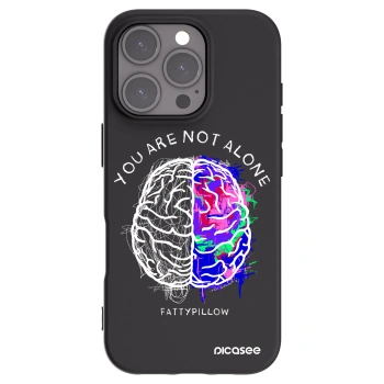 Picasee silikónový čierny obal pre Apple iPhone 16 Pro - Brain - White