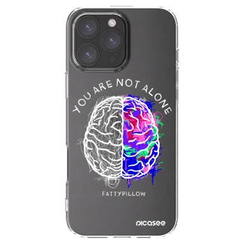 Picasee silikónový prehľadný obal pre Apple iPhone 16 Pro Max - Brain - White