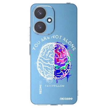 Picasee silikónový prehľadný obal pre Xiaomi Redmi 13C 5G - Brain - White