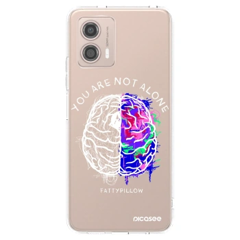 Picasee silikónový prehľadný obal pre Motorola Moto G53 5G - Brain - White